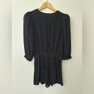 NWT - WeWoreWhat - polka dot romper - black